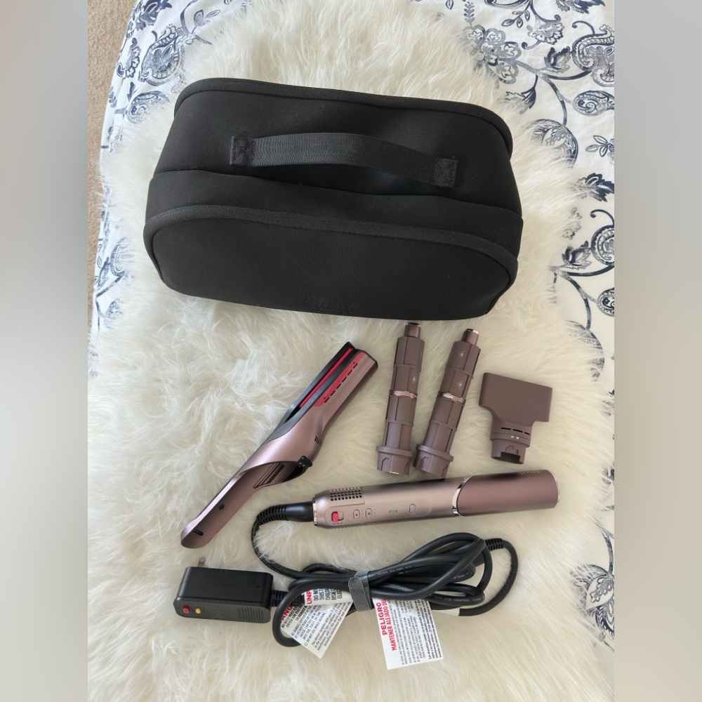 Shark FlexFusion Hair Styler Set Pink NWT -  with travel case